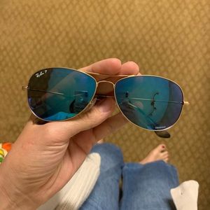Polarized blue frame raybans